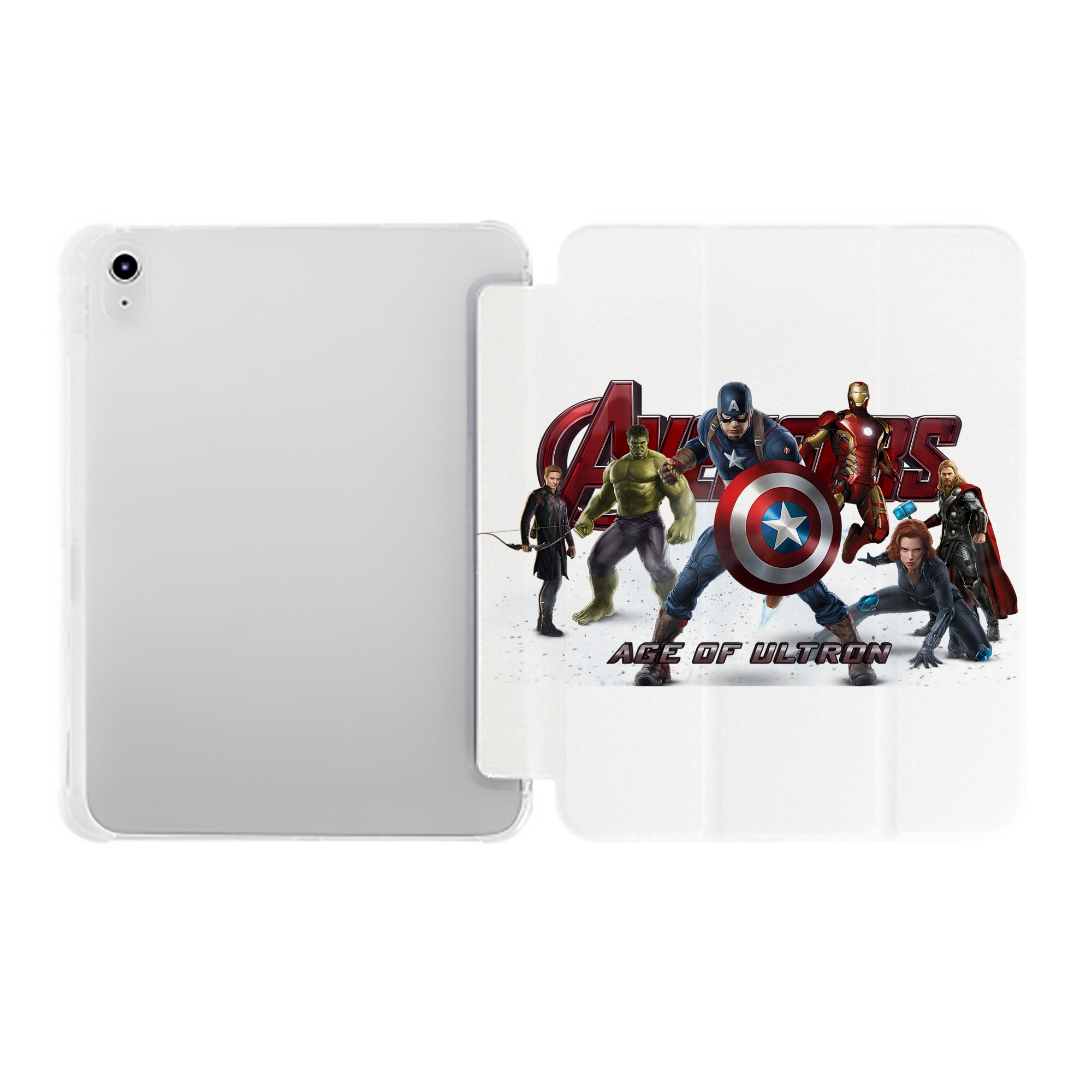 （画像用） アベンジャーズ The Avengers IPad ケース ペン収納付き 三つ折りスタンド PUレザー×シリコン 対応機種9.5/10.5/10.9インチ